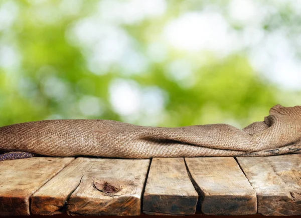 Tom Träbord Med Suddig Naturliga Bakgrund — Stockfoto