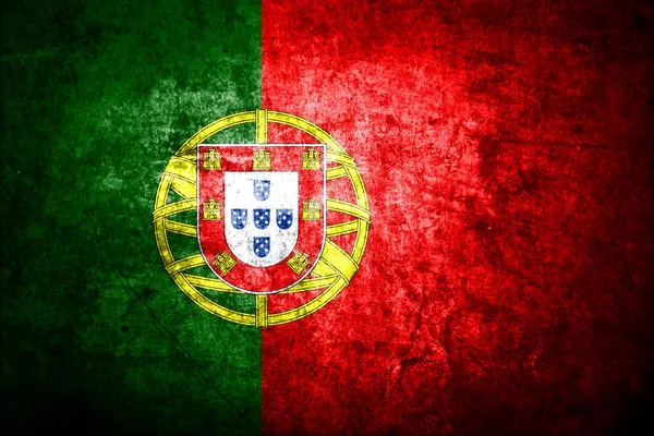 Dark Grunge Portugal Flag Background — Stock Photo, Image