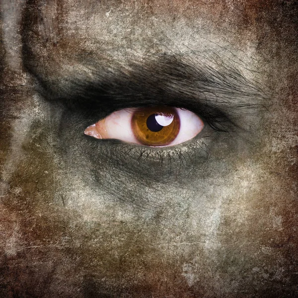 Close View Textured Male Face — Stock Photo, Image