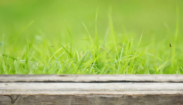 Empty Wooden Table Natural Background — Stock Photo, Image