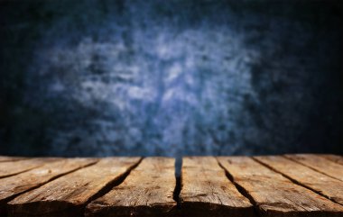 Empty wooden table with abstract background clipart