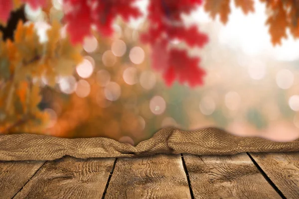 Empty Wooden Table Natural Background — Stock Photo, Image