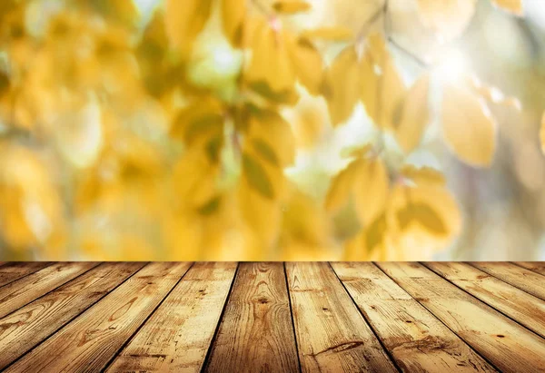 Empty Wooden Table Display Montages — Stock Photo, Image