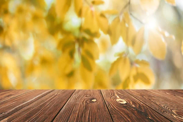 Empty Wooden Table Display Montages — Stock Photo, Image