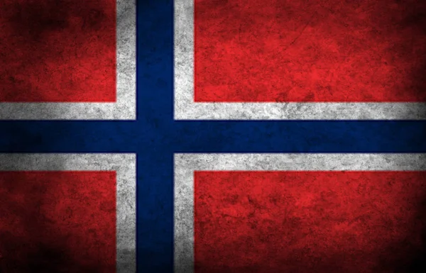 Гранж Темного Тла Прапор Норвегії — стокове фото