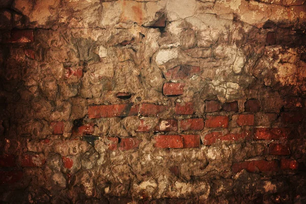 Alte Verwitterte Backsteinmauer Hintergrund — Stockfoto