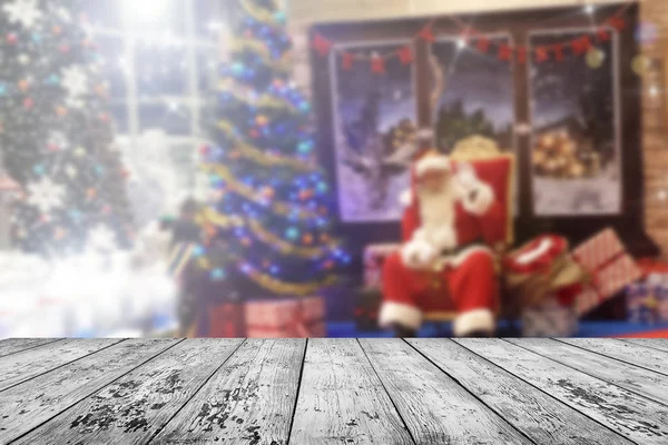 空のテーブル クリスマス背景 — ストック写真