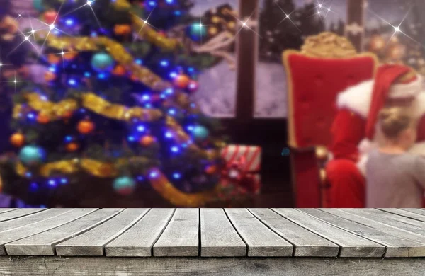 Prázdná Tabulka Vánoční Pozadí — Stock fotografie