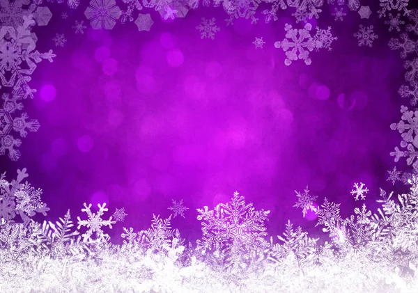 Grüne Weihnachten Hintergrund Mit Weißen Schneeflocken — Stockfoto