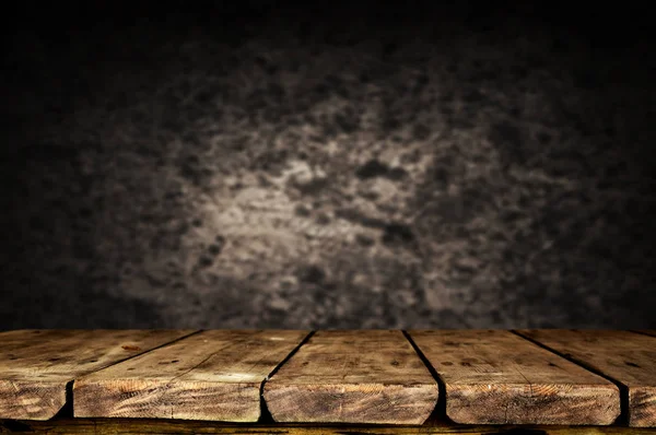 空的棕色木制桌子背景 — 图库照片