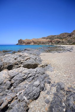 Yunanistan'da mavi deniz, güzel Akdeniz yatay 