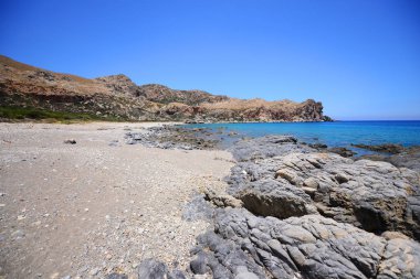 Yunanistan'da mavi deniz, güzel Akdeniz yatay 