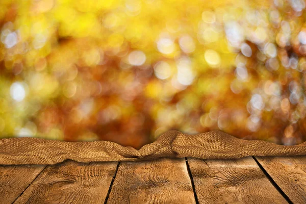 Empty Table Blurred Natural Background — Stock Photo, Image