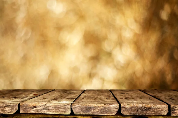 Empty Brown Wooden Table Background — Stock Photo, Image