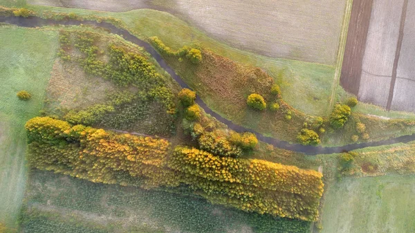 Piękny Antenowe Wiev Naturalne Rzeki — Zdjęcie stockowe