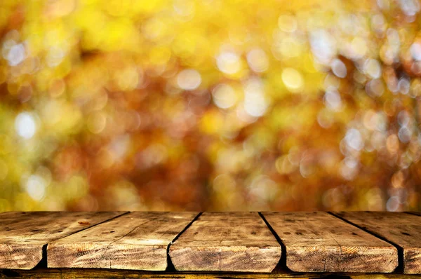 Empty Table Blurred Natural Background — Stock Photo, Image