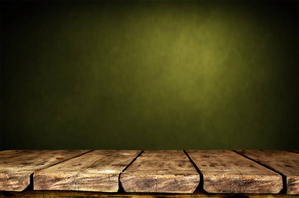 Empty brown wooden table background