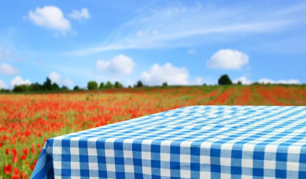 Empty Table Blurred Natural Background — Stock Photo, Image