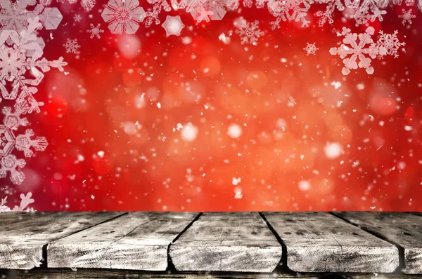 Empty Table Christmas Background — Stock Photo, Image