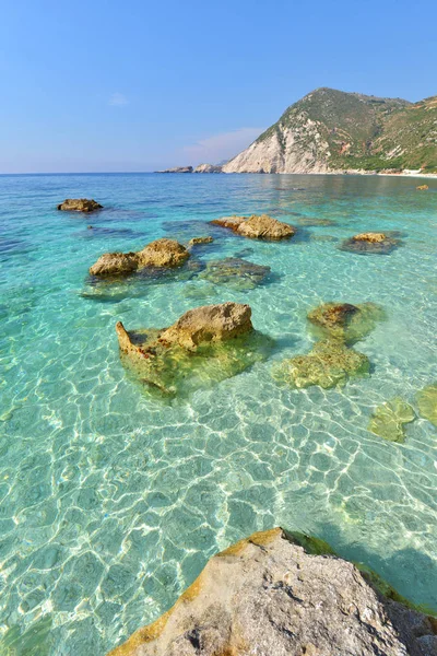 Paisagem Mediterrânica Verão Grécia — Fotografia de Stock