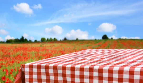 Empty Table Blurred Natural Background — Stock Photo, Image