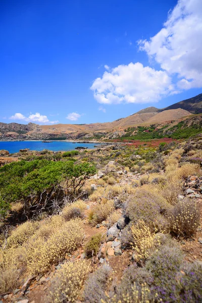 Hermoso Paisaje Mediterráneo Con Mar Azul Grecia — Foto de Stock