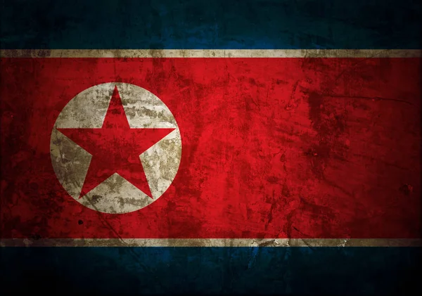 Bandera Corea Del Norte Como Fondo —  Fotos de Stock