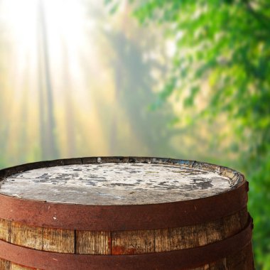 Varil üstünde için arka plan olarak montages görüntüle