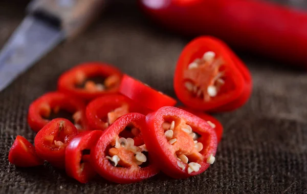 Närbild Bild Kapade Hot Chili Peppar — Stockfoto