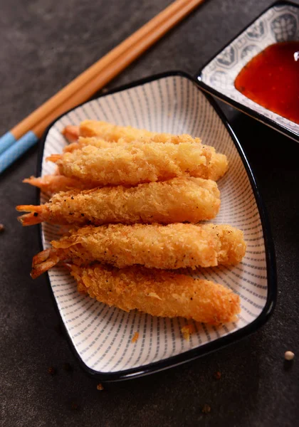 Fried Shrimps Sticks Crispy Coating — Stock Photo, Image