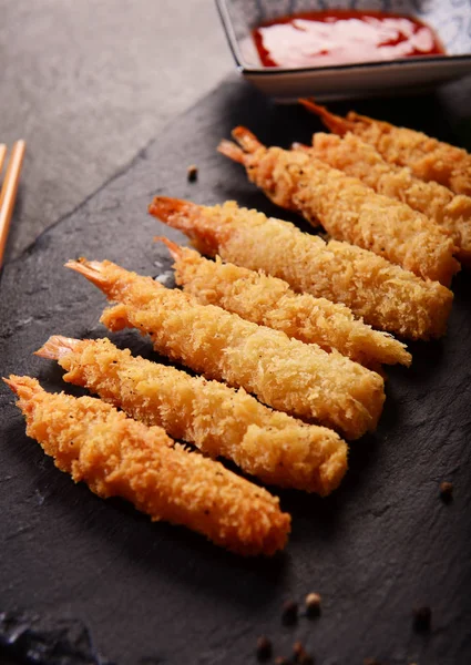 Fried Shrimps Sticks Crispy Coating — Stock Photo, Image