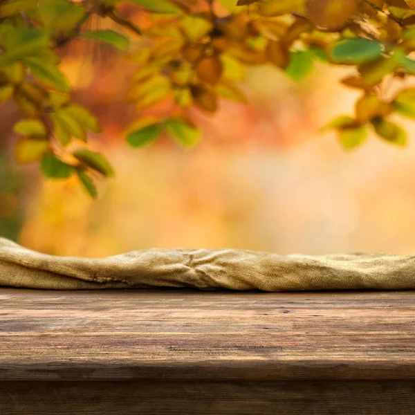 Empty Wooden Table Display Montages — Stock Photo, Image