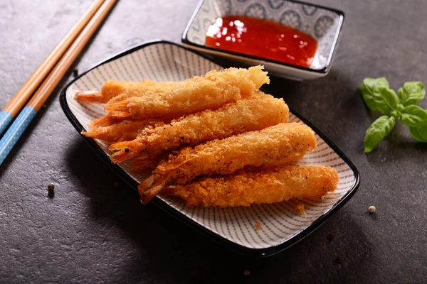 Fried Shrimps Sticks Crispy Coating — Stock Photo, Image