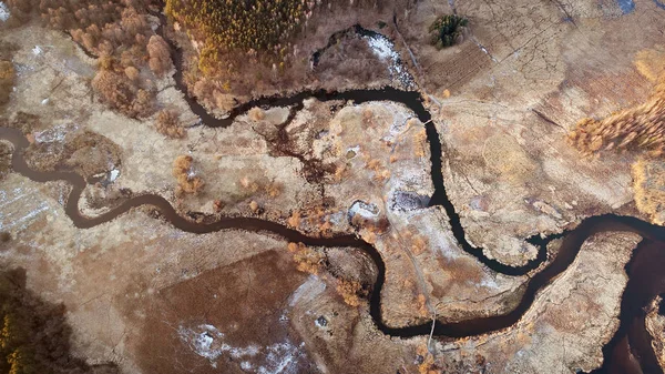 Aerial View Beautiful Natural River — Stock Photo, Image