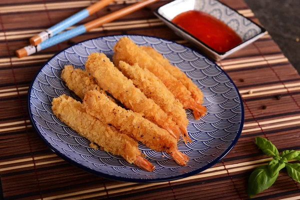 Fried Shrimps Sticks Crispy Coating — Stock Photo, Image
