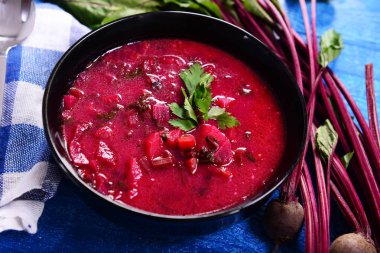 Kase lezzetli ev yapımı Pancar çorbası