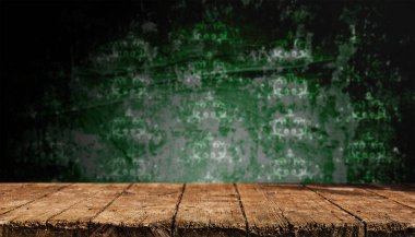 Arka plan ile boş ahşap masa