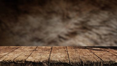 Arka plan ile boş ahşap masa