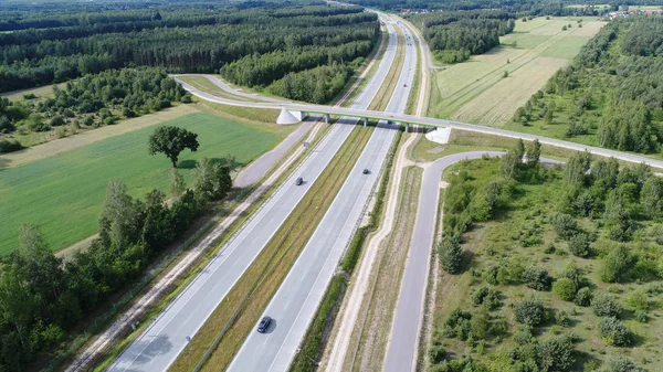 Snelweg Schot Van Drone — Stockfoto