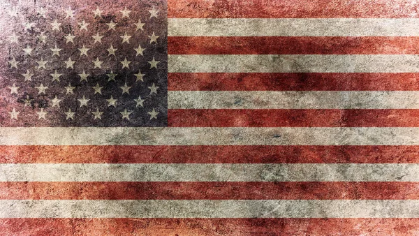 旧垃圾风化美国国旗 — 图库照片