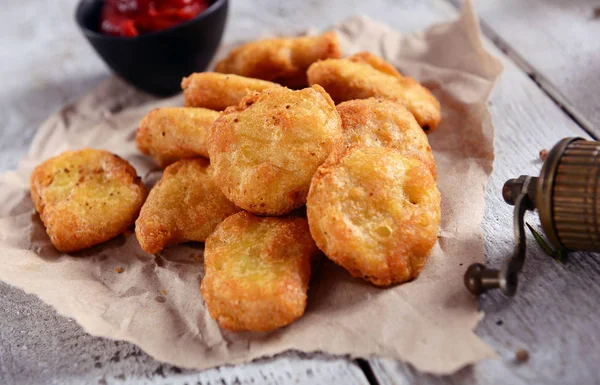 Close View Delicious Chicken Nuggets — Stock Photo, Image