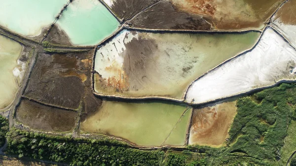 Vackra Flygbilder Landskap Med Sjön Från Drönaren — Stockfoto