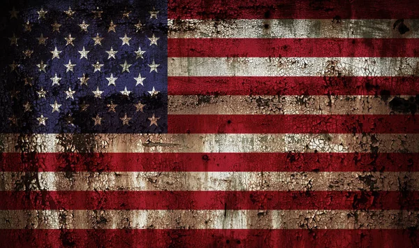 Old Grunge Weathered Usa Flag — Stock Photo, Image