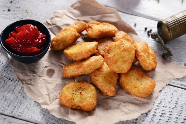 Close View Delicious Chicken Nuggets — Stock Photo, Image