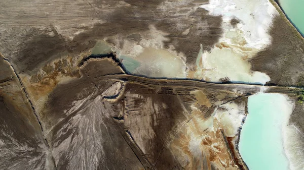 Indah Lanskap Udara Dengan Danau Dari Drone — Stok Foto
