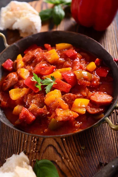 Delicioso Plato Tradicional Húngaro Letcho —  Fotos de Stock