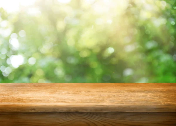 Empty Wooden Table Display Montages — Stock Photo, Image