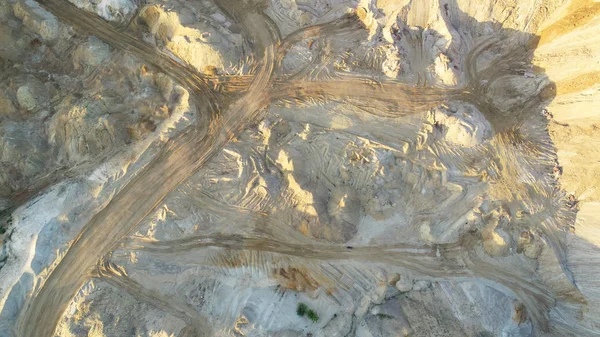 Letecký Pohled Písku Dolu Vidět Vzduchu — Stock fotografie