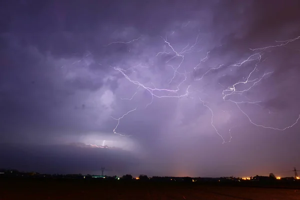 Thunderstorm Fields Poland — Stock Photo, Image