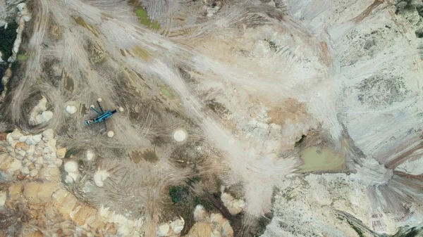 Aerial view of sand mine seen from the air